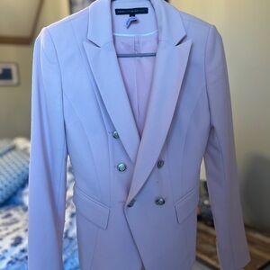 White House Black Market Pink Double-Breasted Blazer